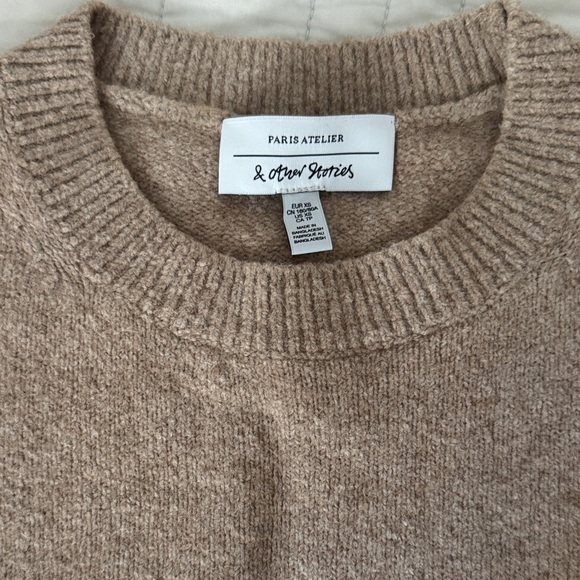 & Other Stories Relaxed Fit Knitted Sweater - Mole Beige - Picture 3 of 3